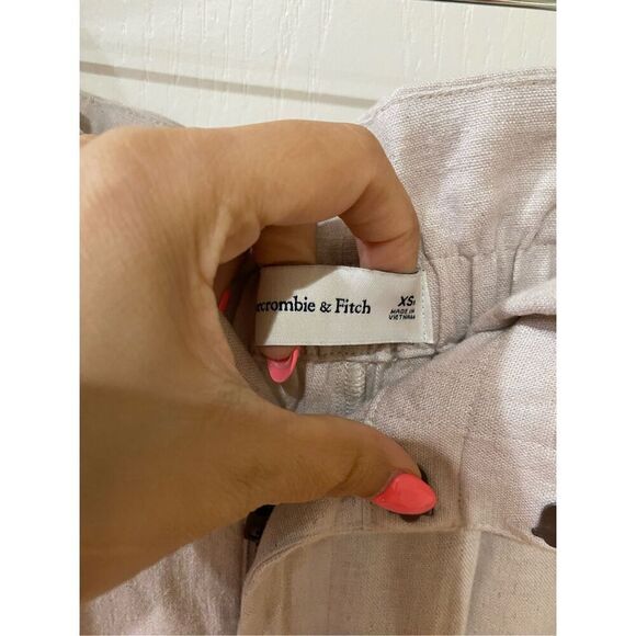 Abercrombie High Waisted Linen Blend Pants Size XS - Picture 5 of 7